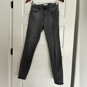 High waisted gray Frame skinny jeans